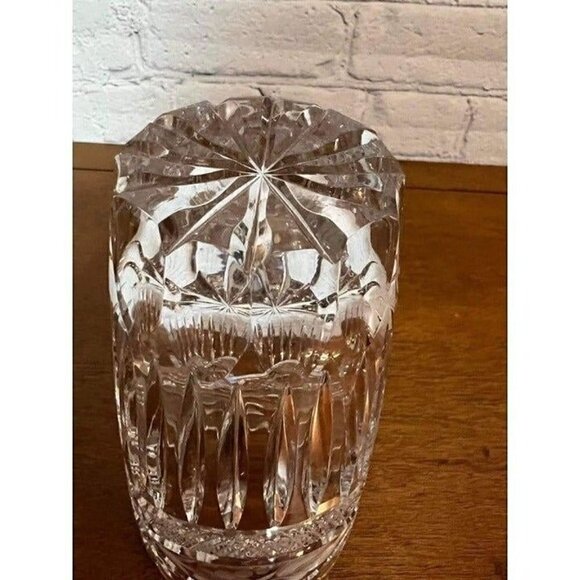 Crystal Chardonay Cut Crystal Vase 7 Inch - Picture 8 of 9